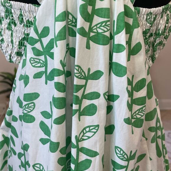 New ~ STITCHDROP ~ Floral Print, Side Cutout Cotton Maxi Dress Medium - Picture 6 of 7